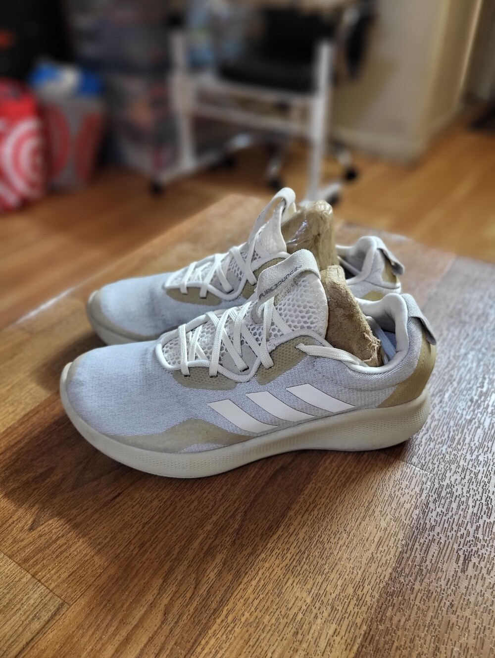 [F34225] Adidas Purebounce + Street W White/beige Women's Size 6